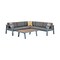 Armen Living Nofi Outdoor Patio Sectional Set in Gray Finish with Gray Cushions and Teak Wood SETODNOSEGR - alternate 1